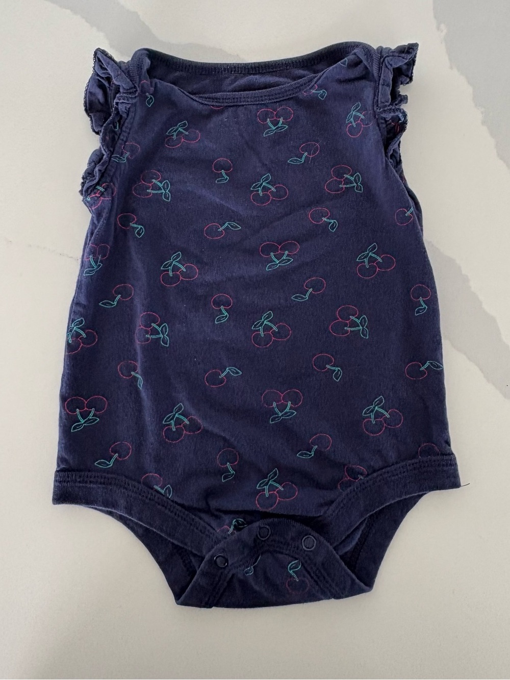 George onesie girls 12-18 months navy w/ cherries